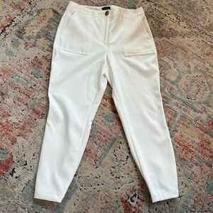 White House Black Market The Straight Crop White Women Pants 10 NEW